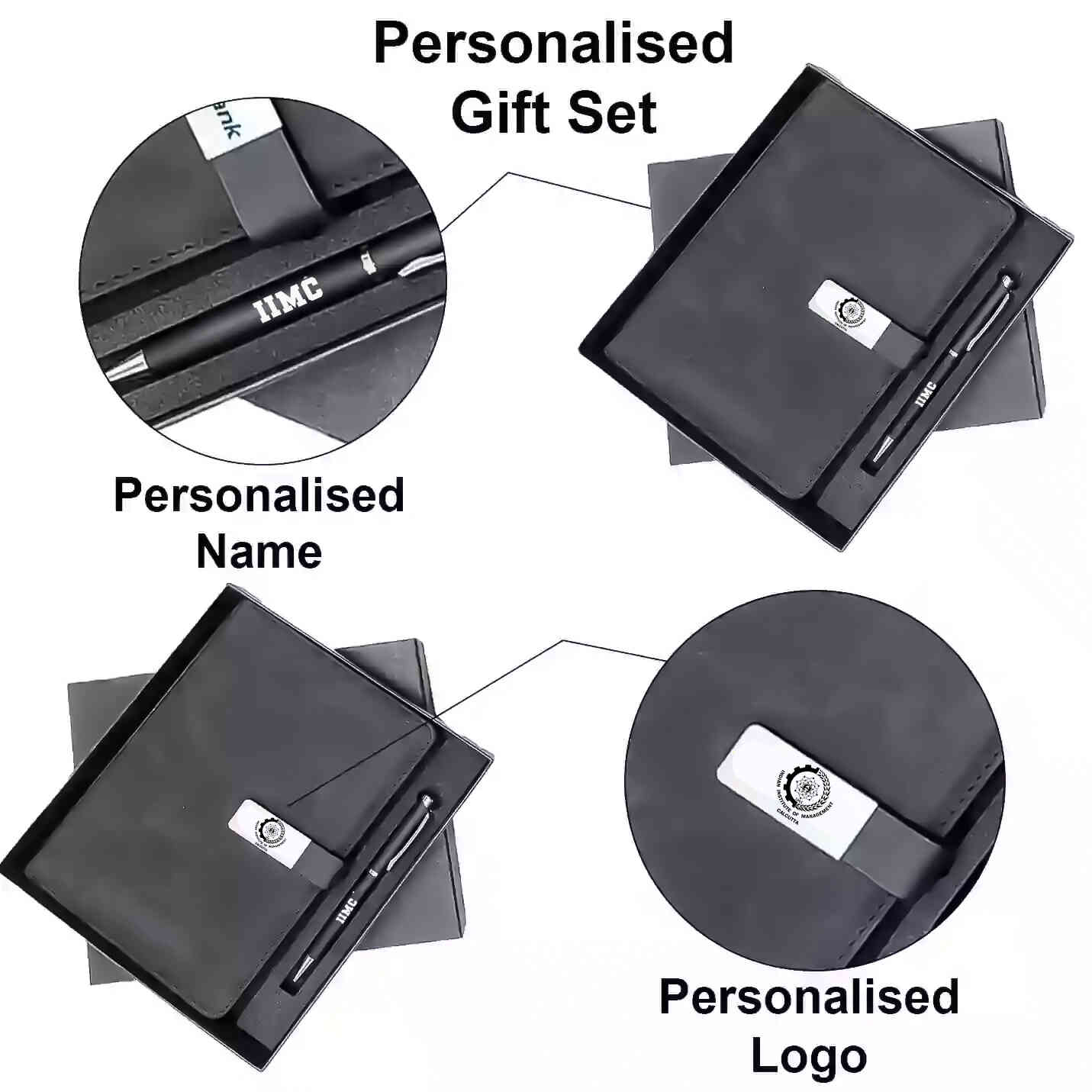 IIMC Black Diary & Pen Gift Set