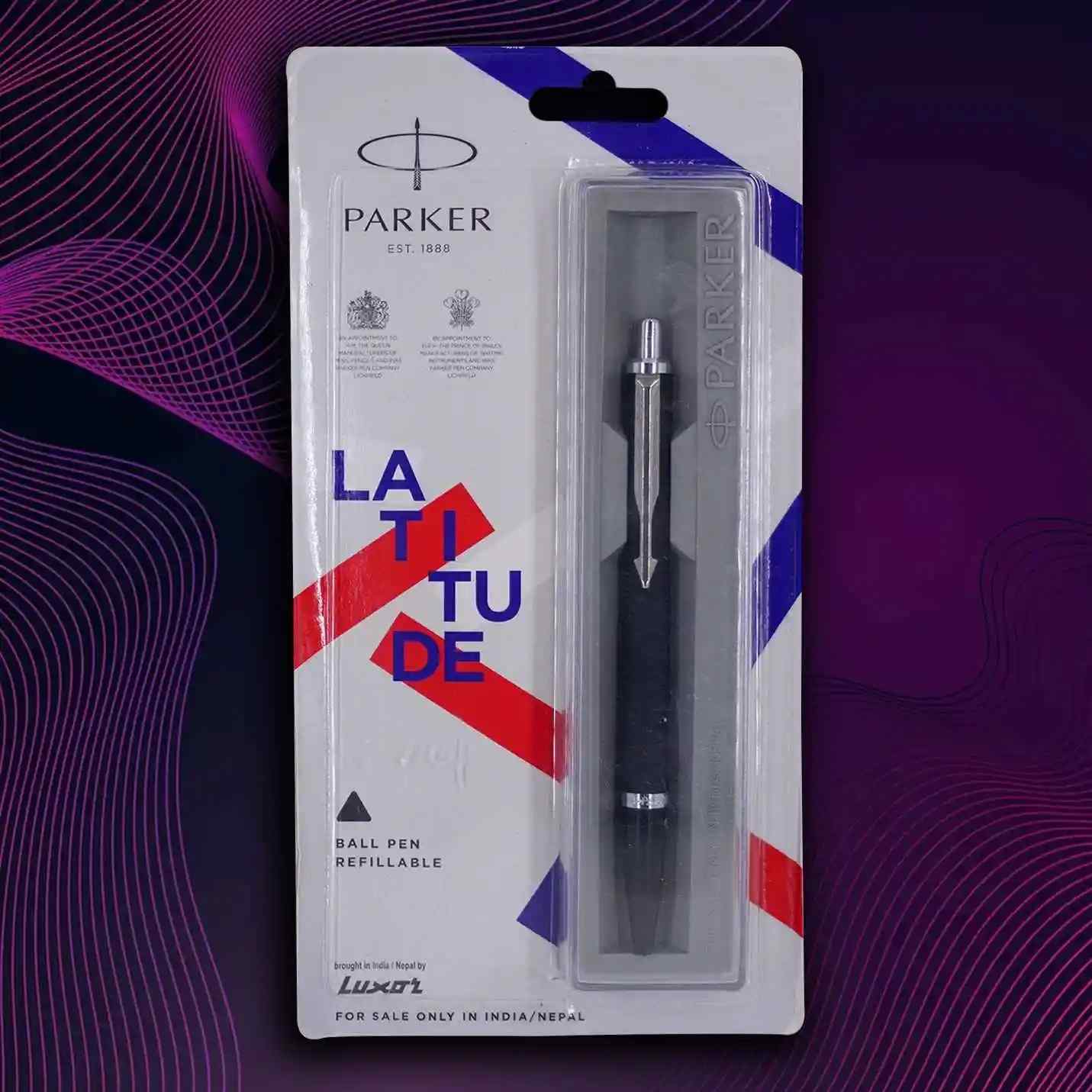Premium IIMC Logo Parker Latitude Matte Black Engraved Pen