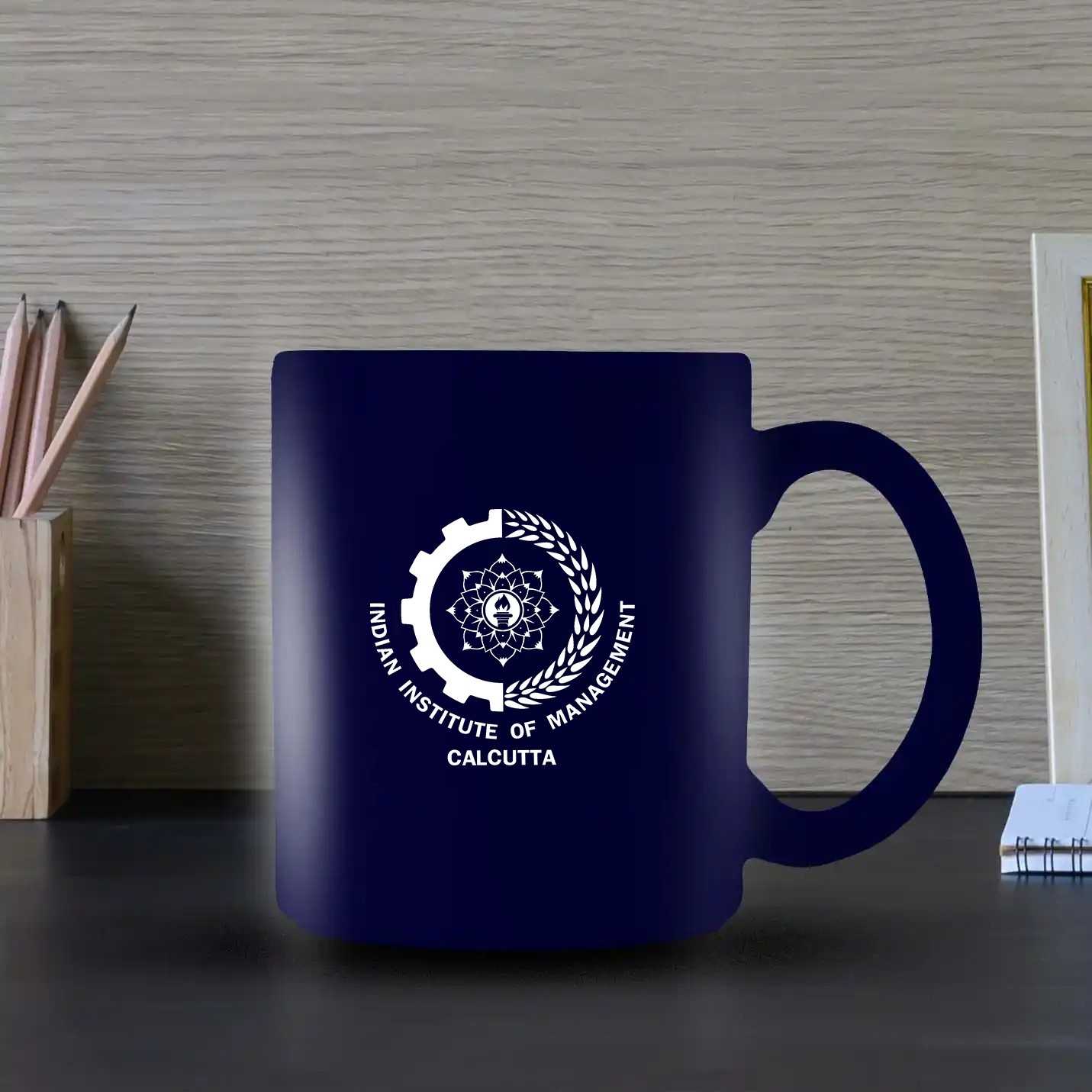 Exclusive IIMC Merchandise Sandcarved Navy Blue Mugs