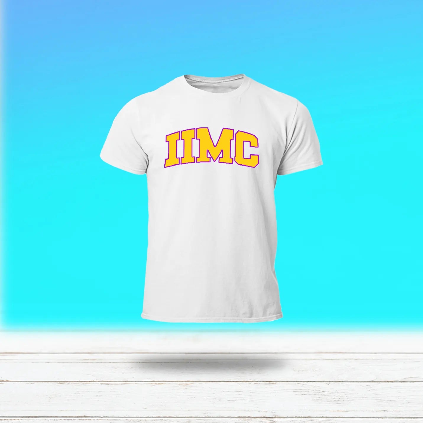 Round Neck White IIMC T-Shirt
