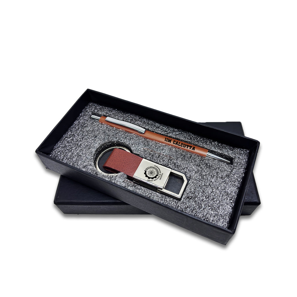 2 in 1 IIMC Logo Tan Pen & Keychain Gift set