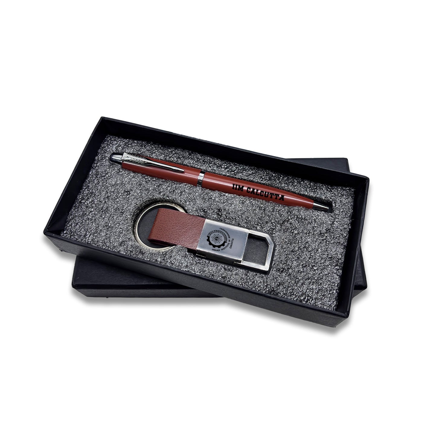 2 in 1 IIMC Logo Brown Pen & Keychain Gift set