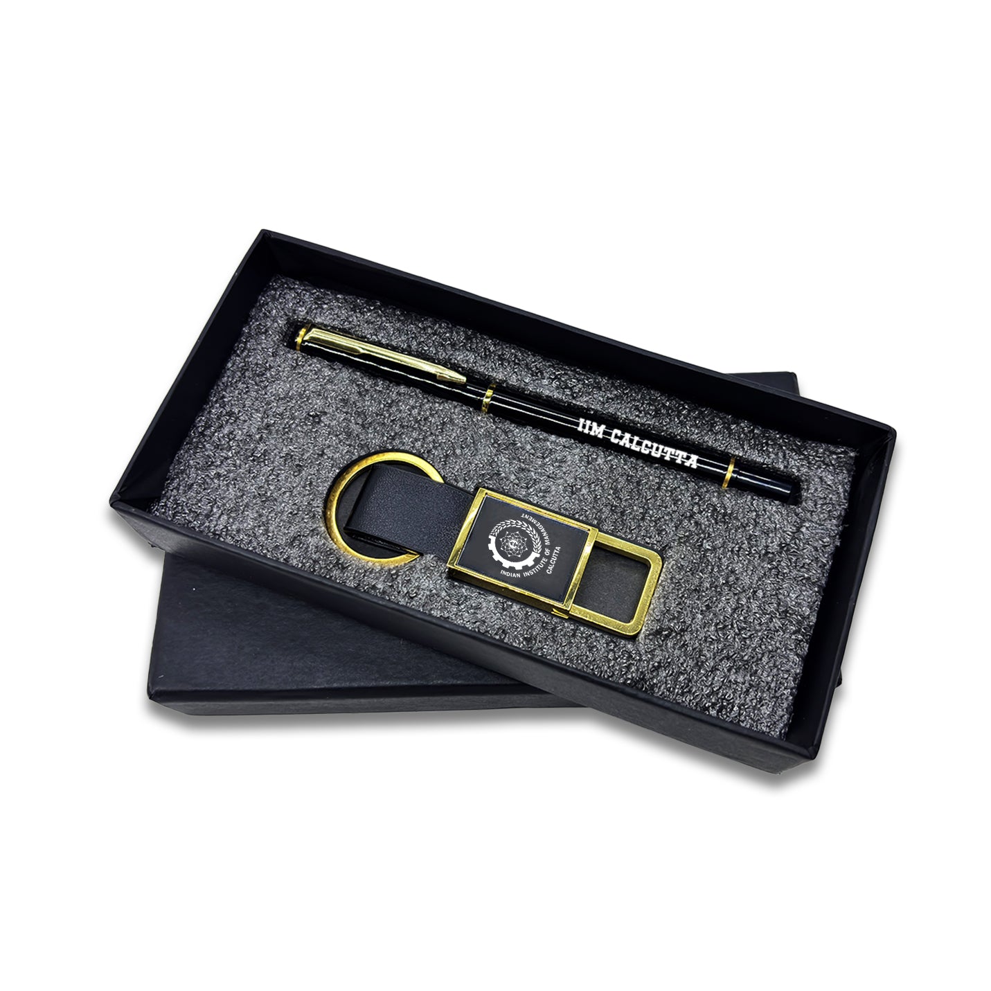 2 in 1 IIMC Logo Black Pen & Keychain Gift set