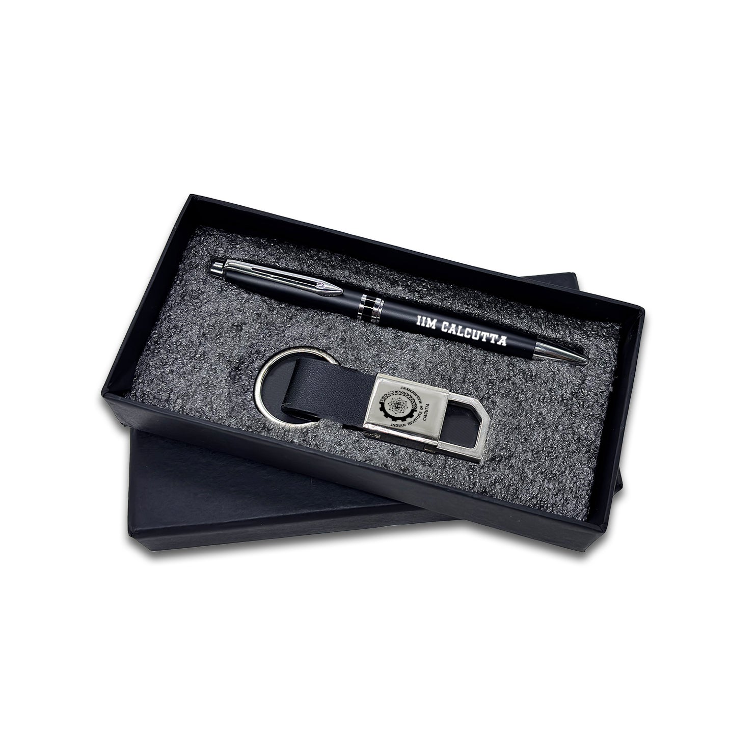  2 in 1 IIMC Logo Black Pen & Keychain Gift set