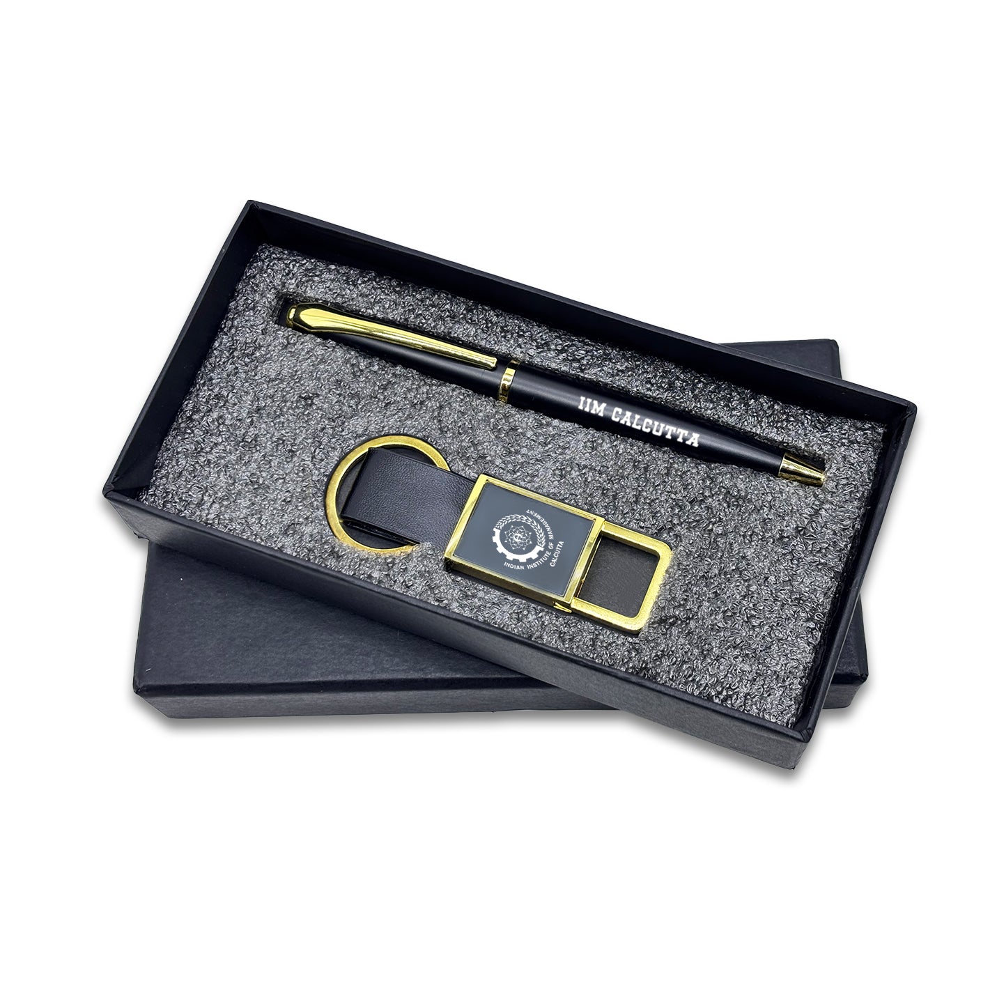 2 in 1 IIMC Logo Black Pen & Keychain Gift set