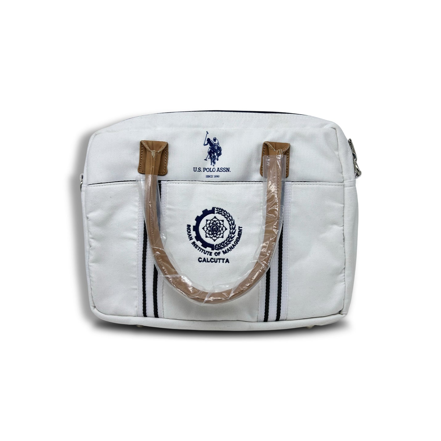 Premium White Customised Laptop Bag