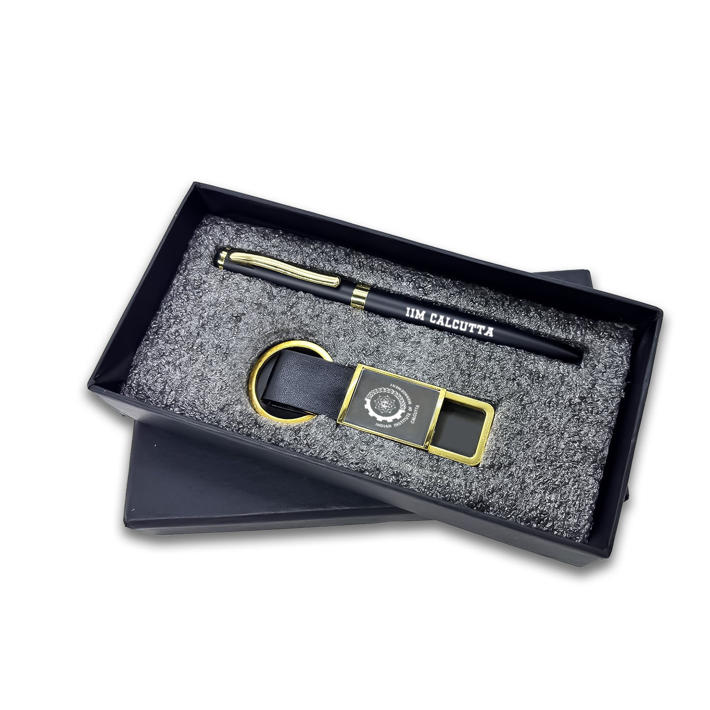 2 in 1 IIMC Logo Black Pen & Keychain Gift set