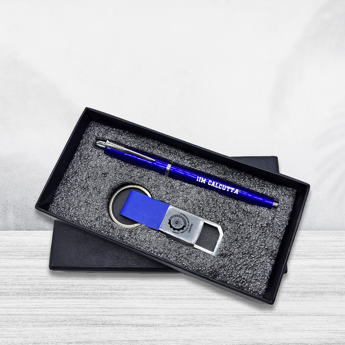 Prestigious 2 in 1 IIMC Logo Blue Pen & Keychain Gift set
