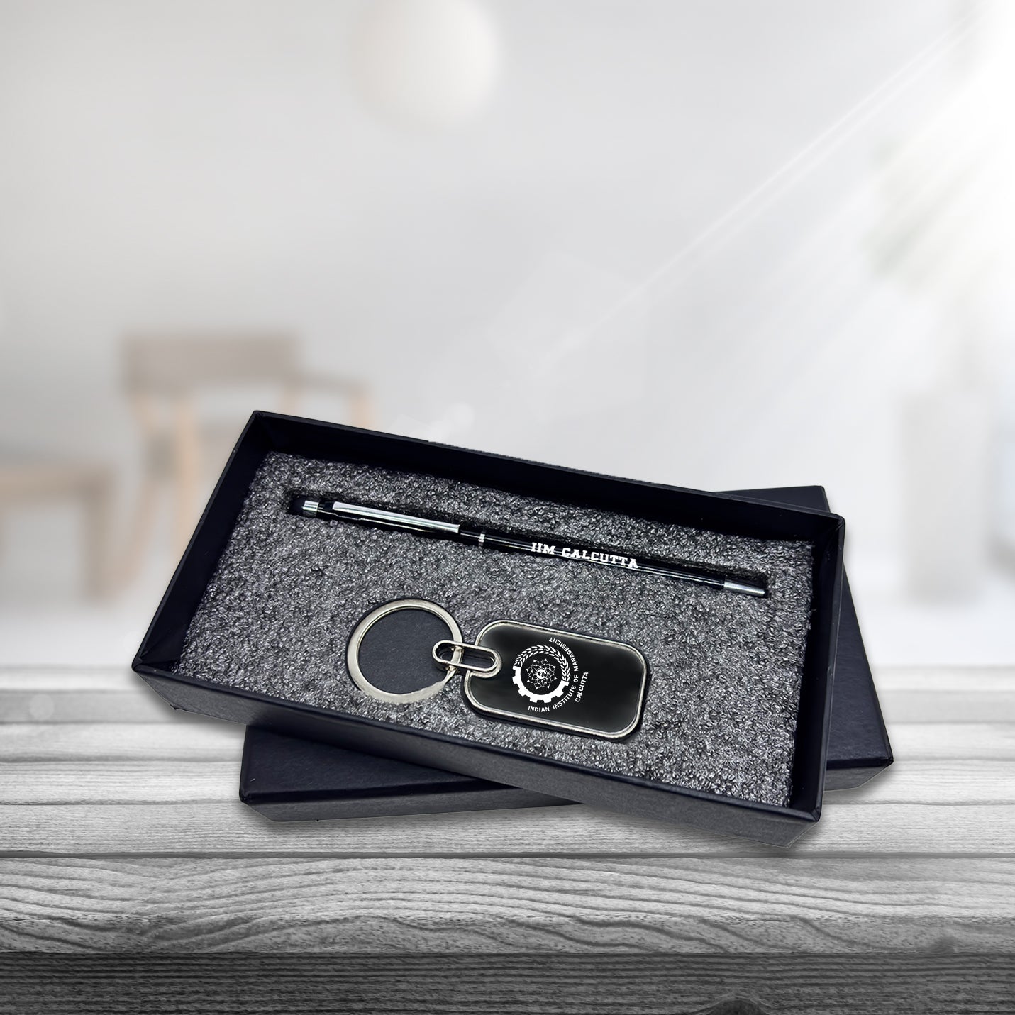 Exclusive 2 in 1 IIMC Logo Black Pen & Keychain Gift set