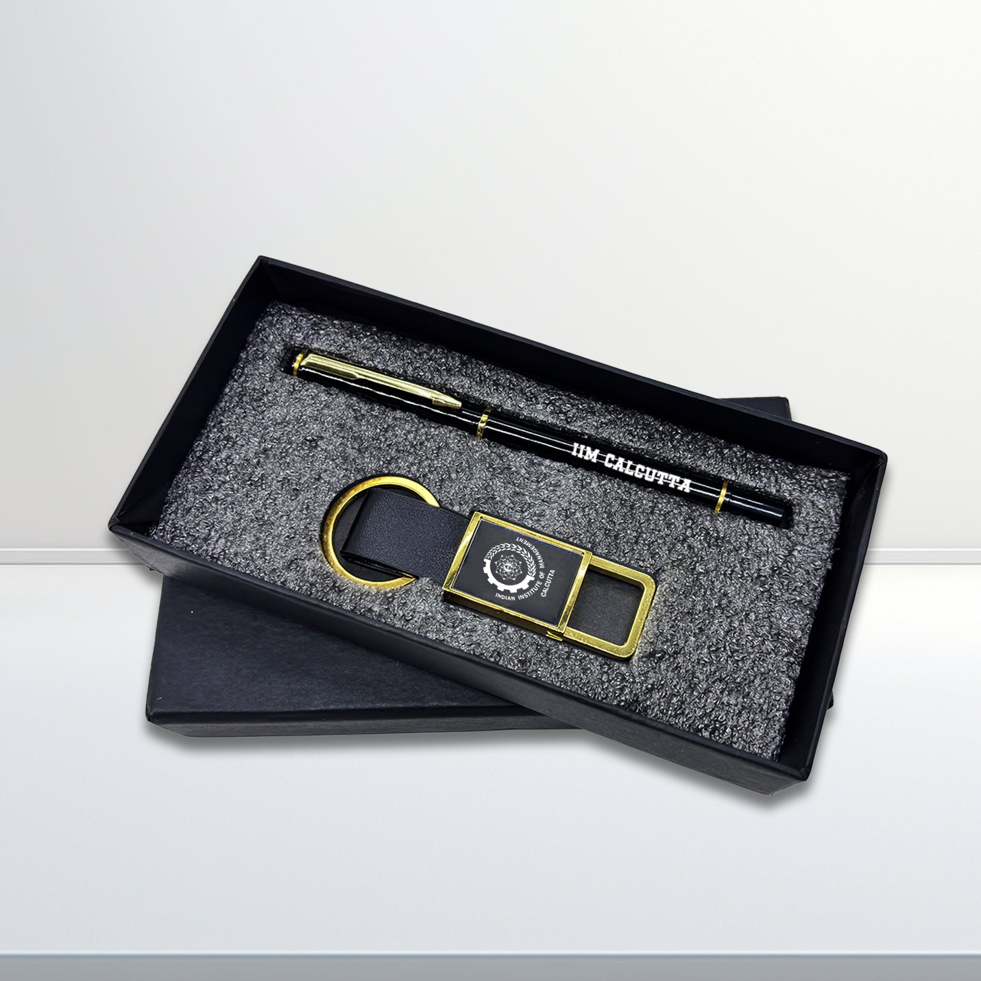 Iconic 2 in 1 IIMC Logo Black Pen & Keychain Gift set