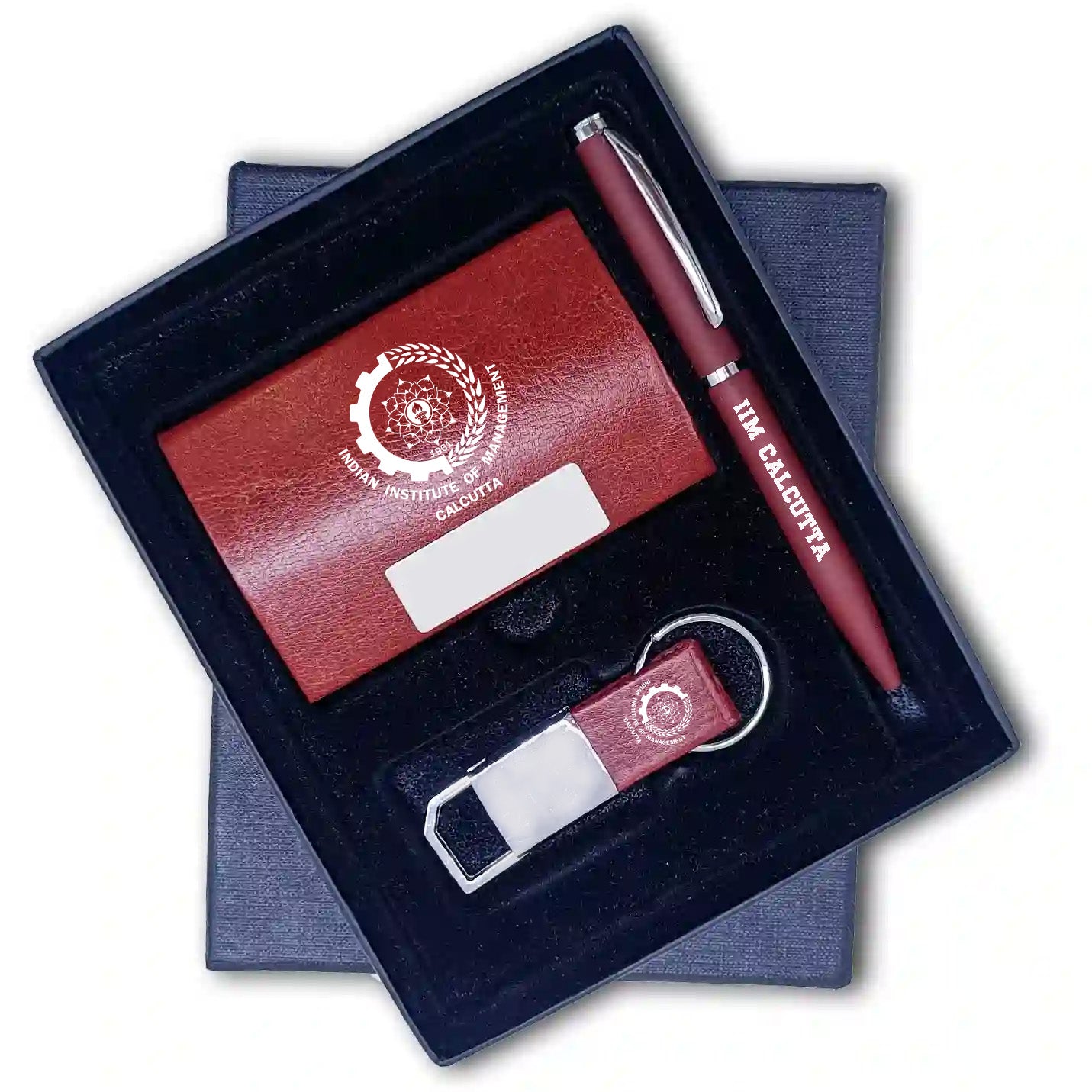 Premium IIMC 3-in-1 Combo Set Boston Brown Pen, Keychain & Card Holder