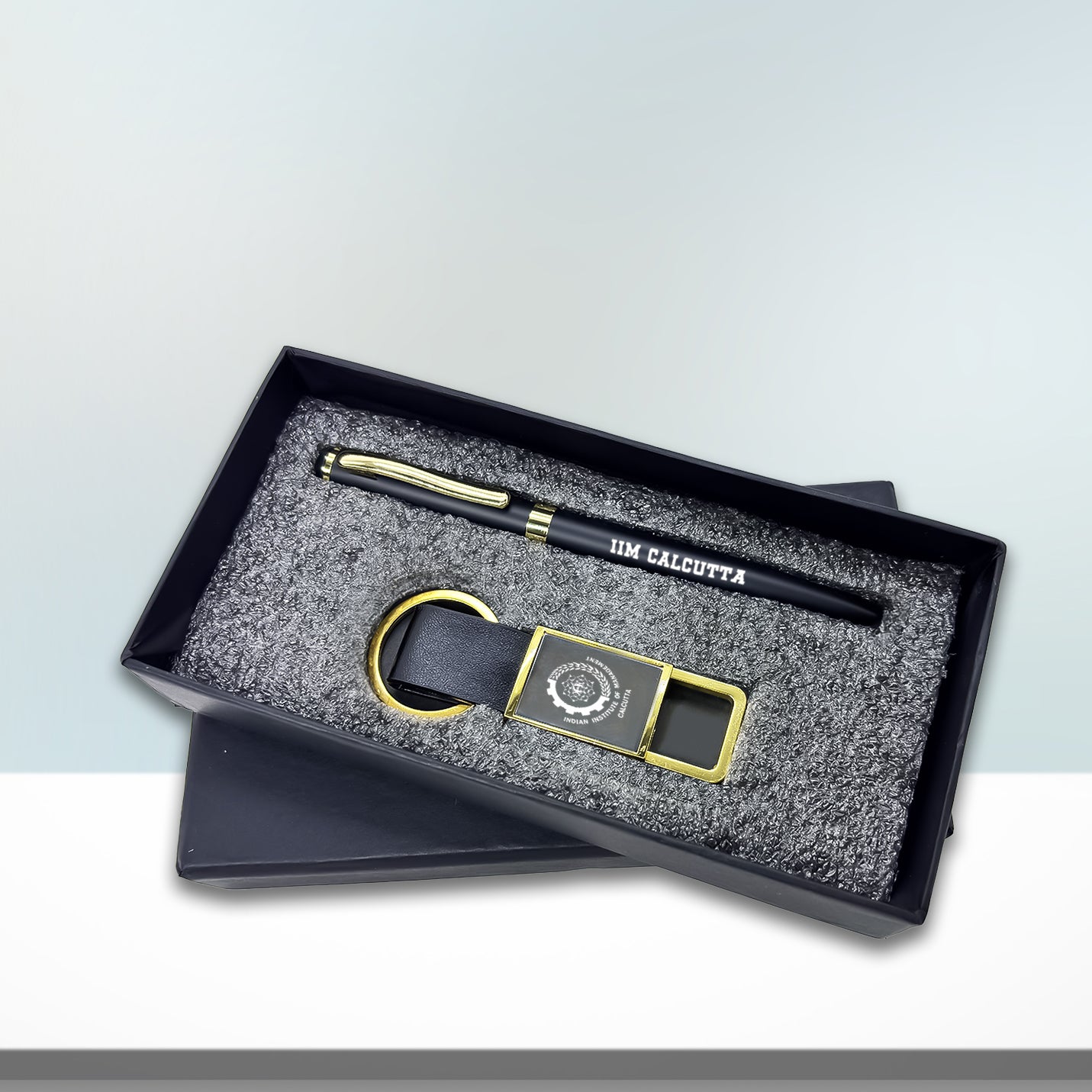 Top-notch 2 in 1 IIMC Logo Black Pen & Keychain Gift set