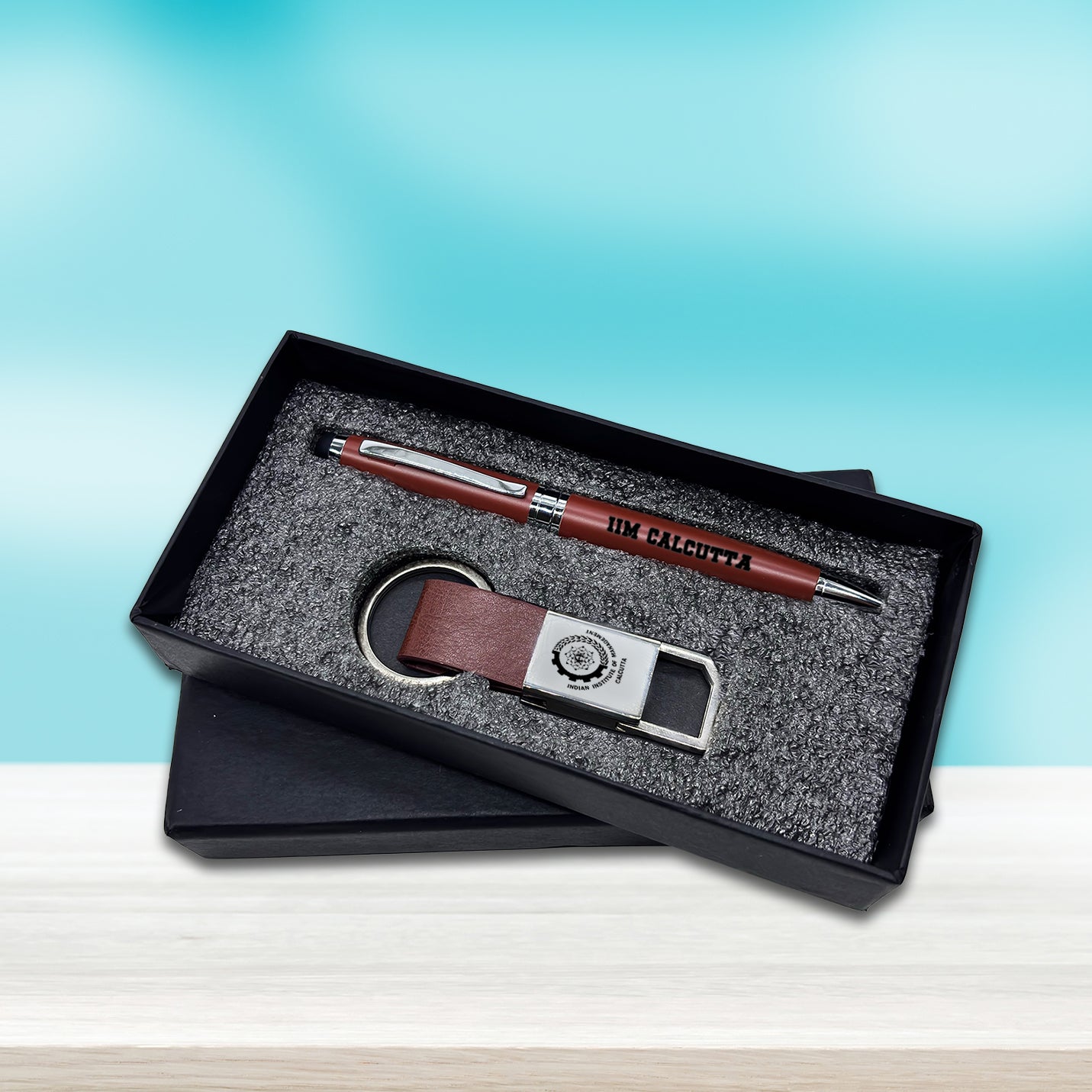Exclusive 2 in 1 IIMC Logo Brown Pen & Keychain Gift set