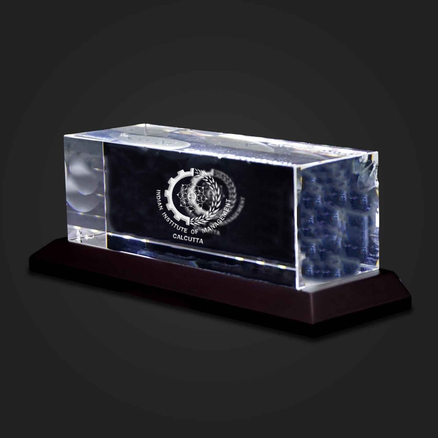 IIMC 3D Laser Crystal Memento with Logo