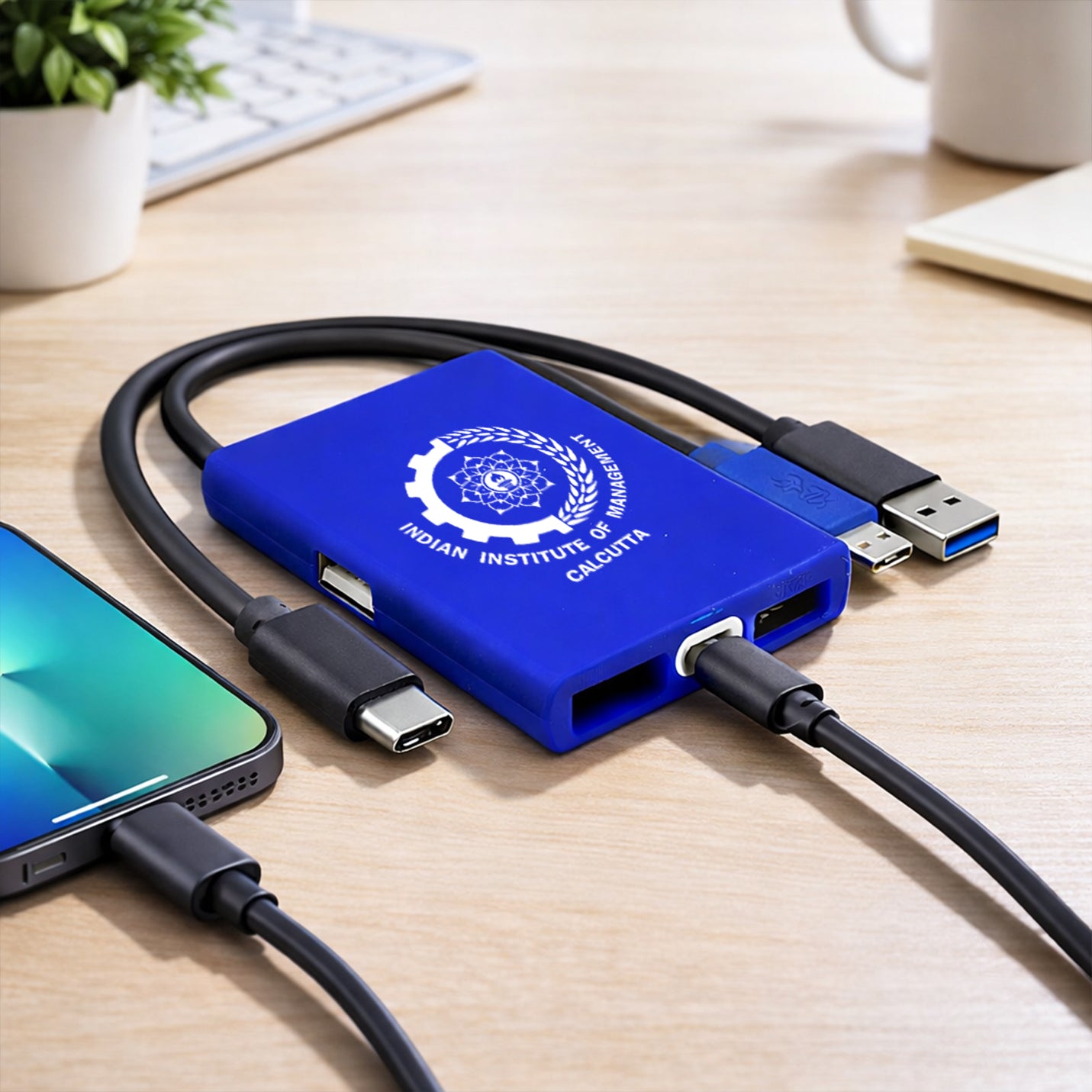 Customised Dual-Port USB-A & Type-C Connectivity Hub