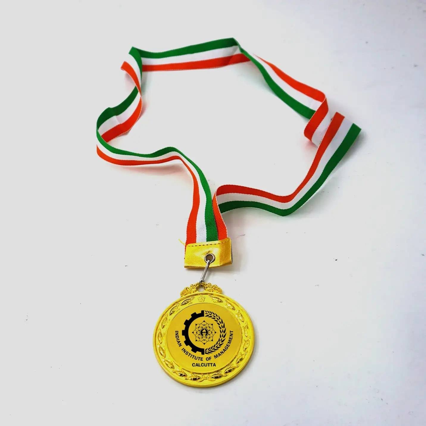 IIMC Gold Finish Medal with Tricolour Ribbon 