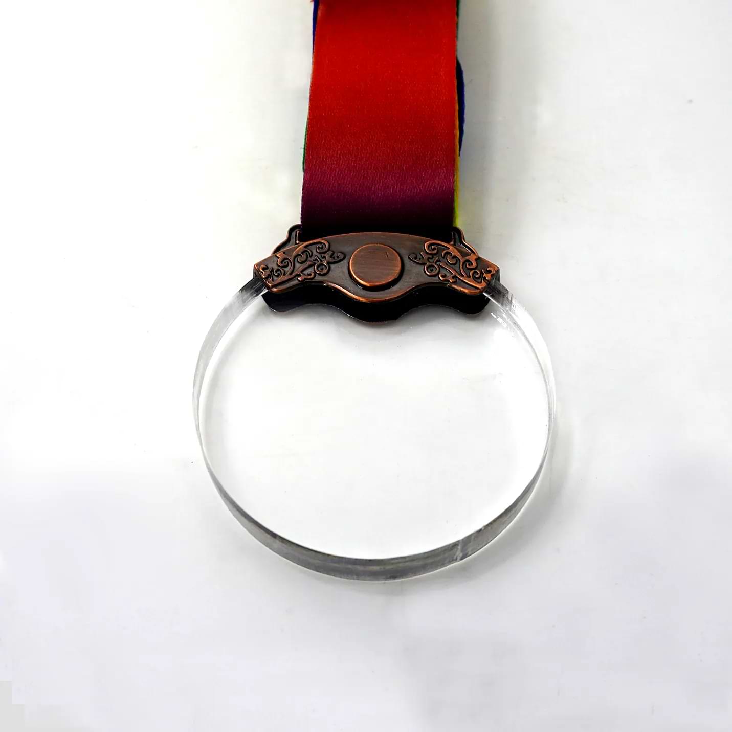 Commemorative Transparent Medal with Premium Ribbon