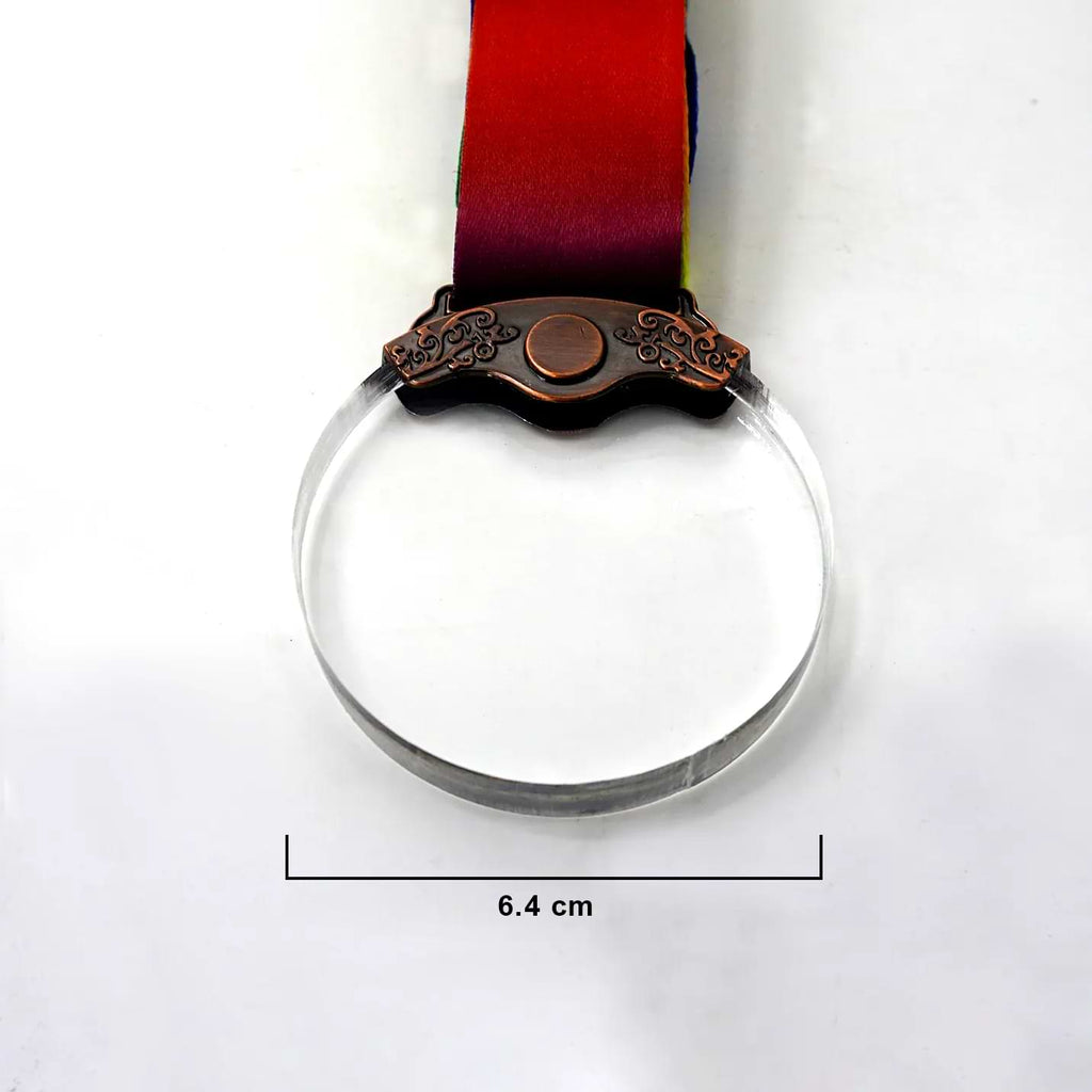 Commemorative Transparent Medal with Premium Ribbon
