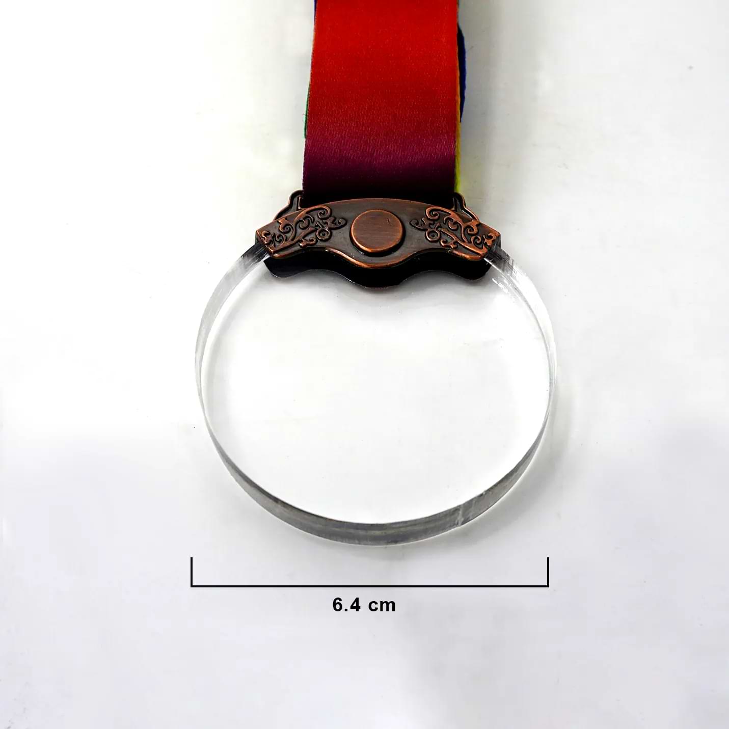 Commemorative Transparent Medal with Premium Ribbon