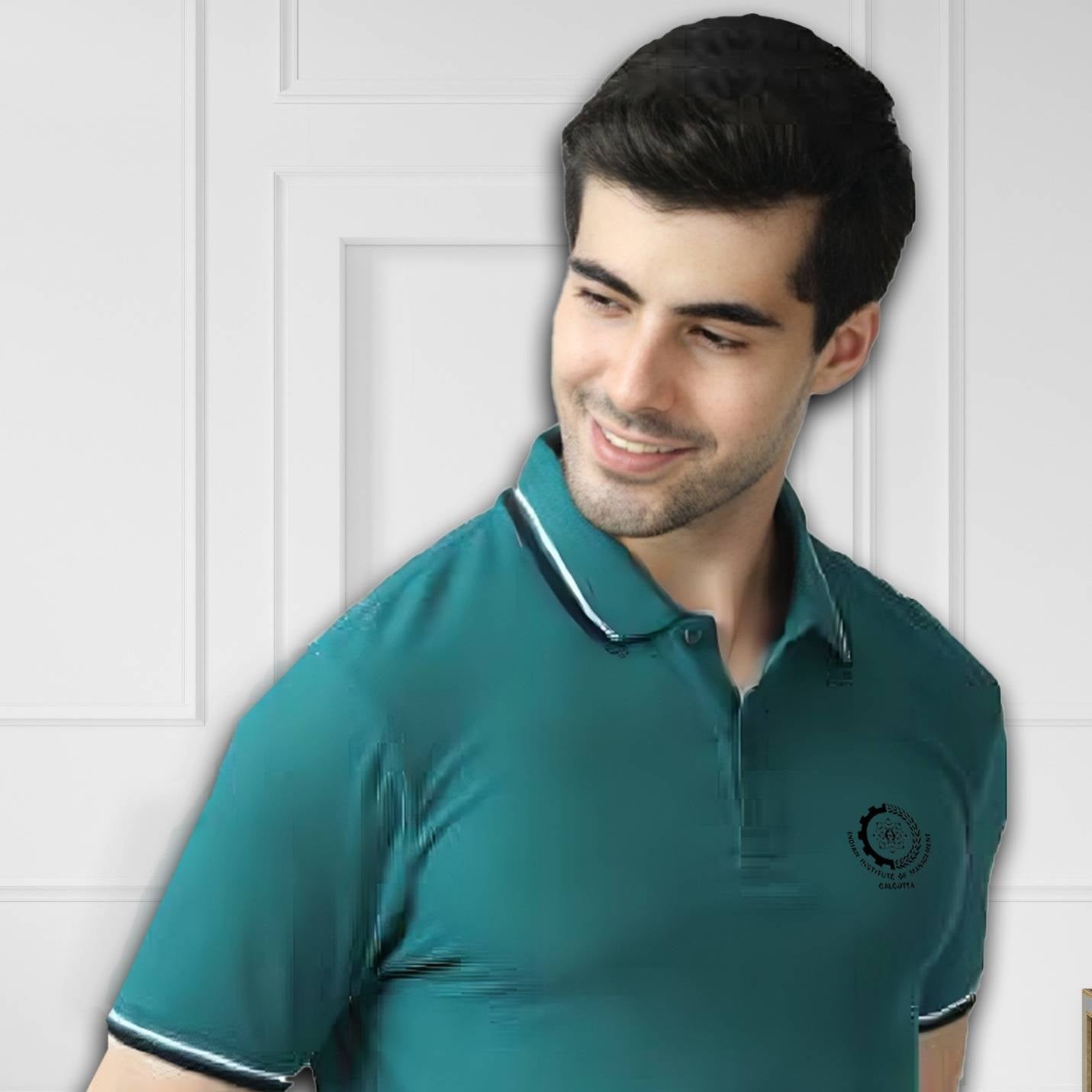 Aqua Green IIMC Polo T-Shirt with Official Logo Branding