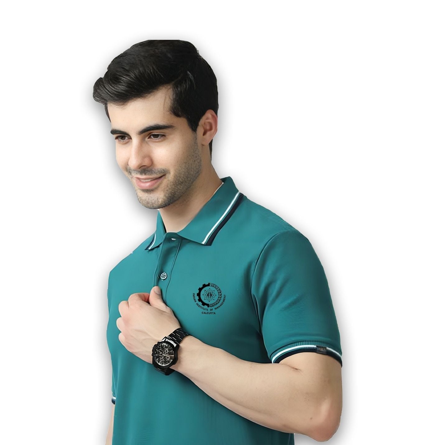 Aqua Green IIMC Polo T-Shirt with Official Logo Branding