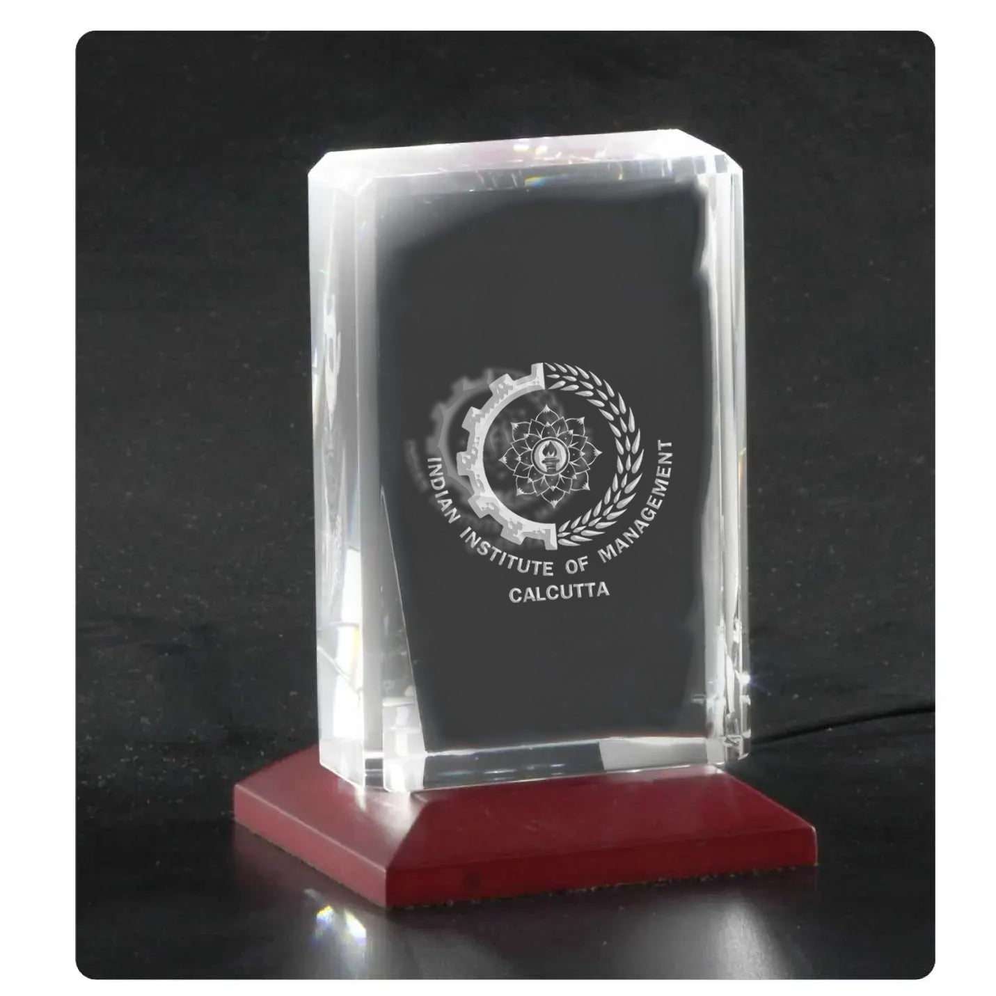 Official IIMC 3D Crystal Logo Cube