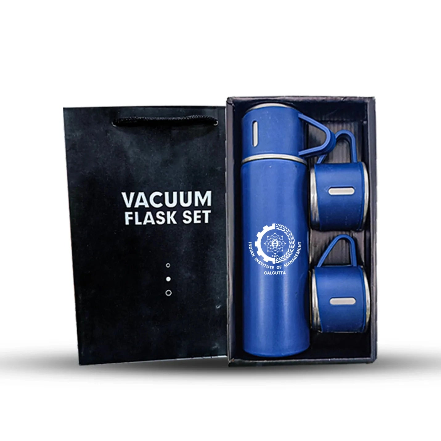Multi-use IIMC Merchandise Blue Vacuum Flask with 3 Cup