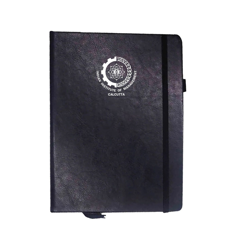 IIMC Merchandise Black Diary with Elastic Closure