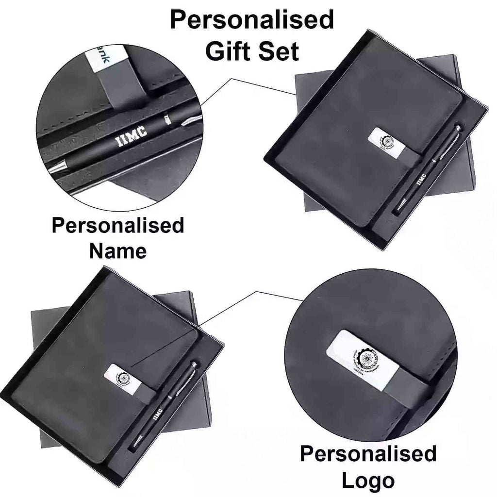 IIMC Black Diary & Pen Gift Set