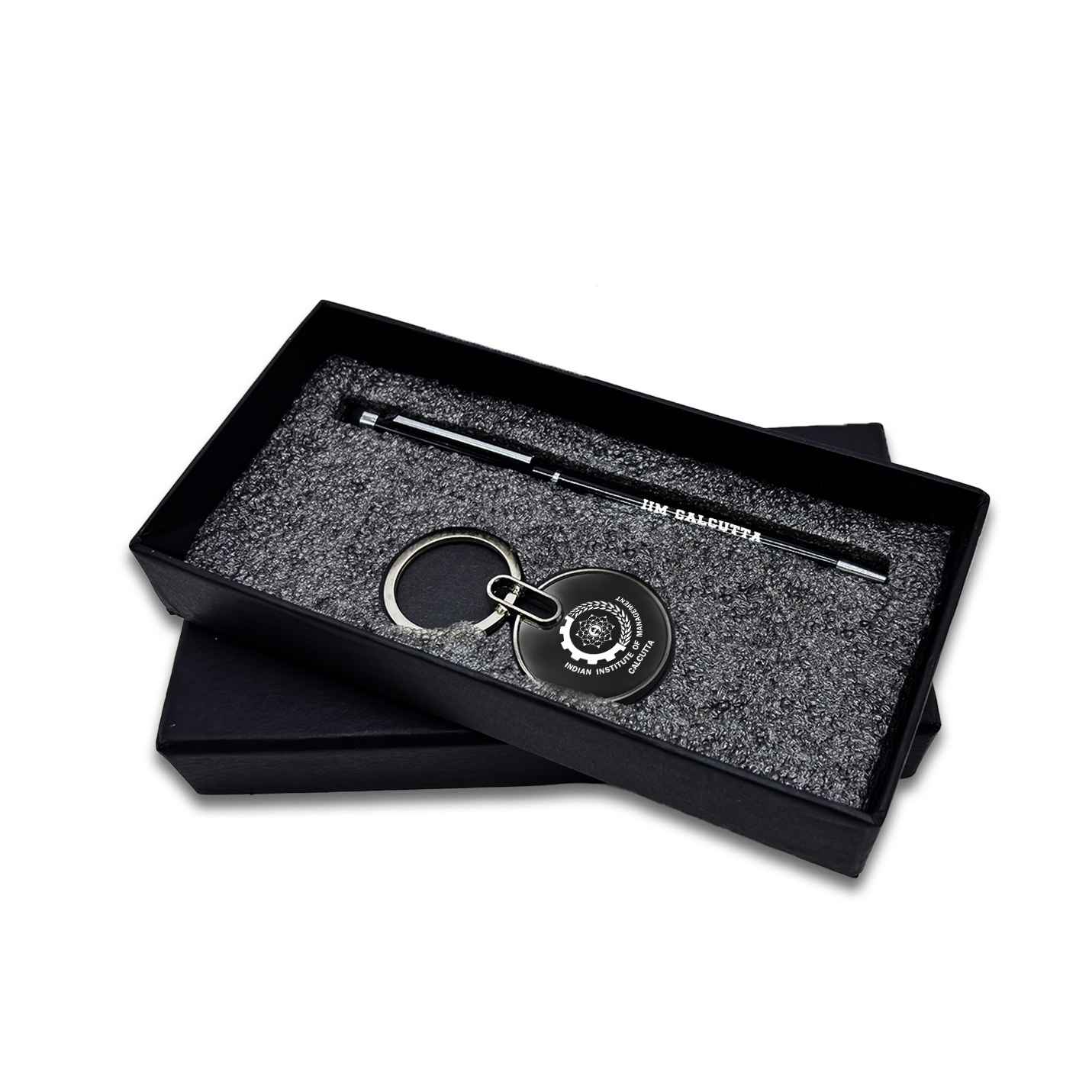 2 in 1 IIMC Black Pen & Keychain Gift set