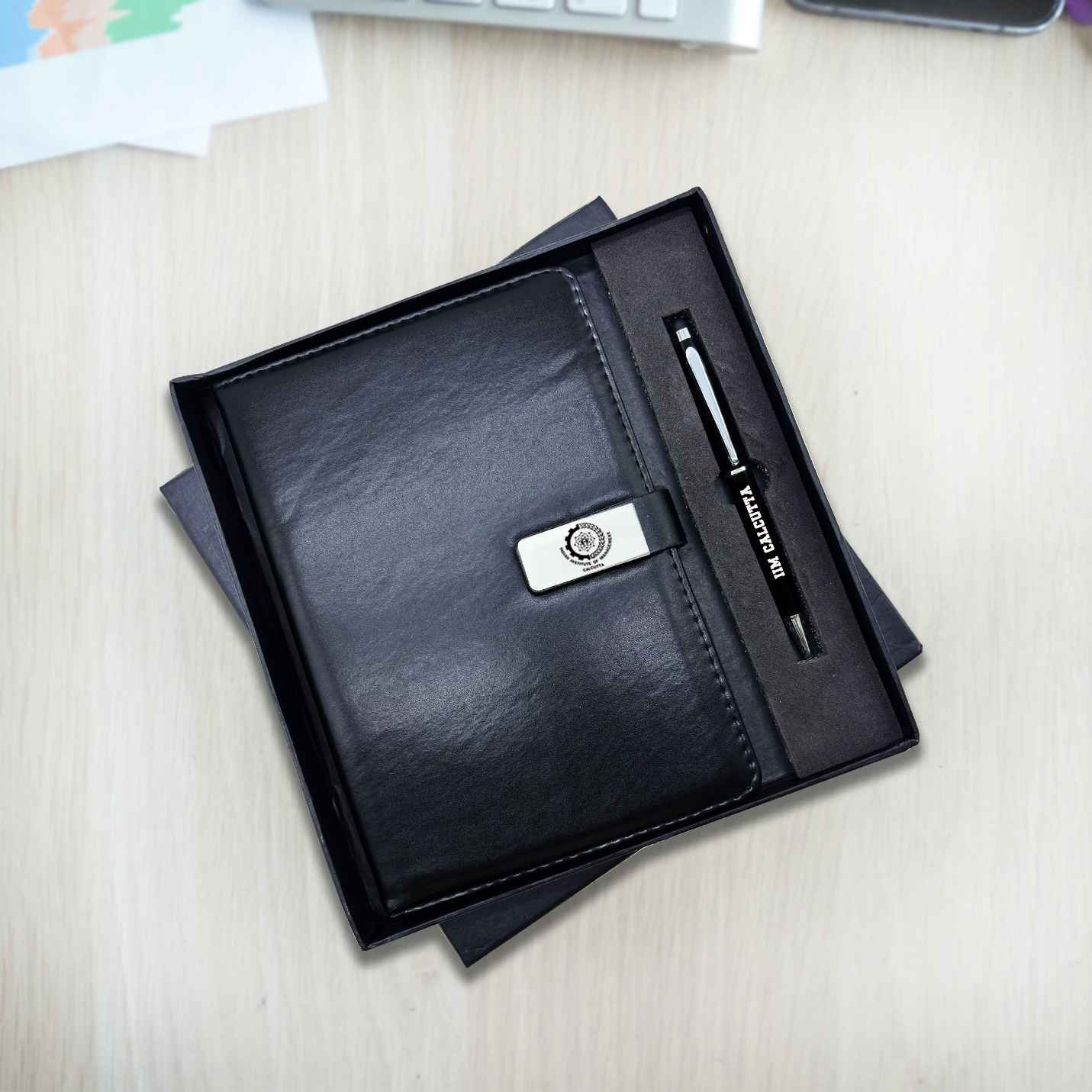 Exclusive Black 2 in 1 IIMC Logo Pen & Diary Gift set