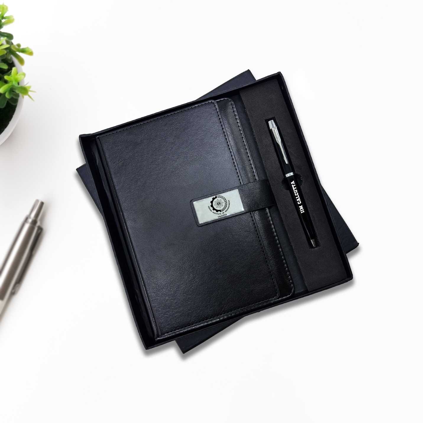 Top-quality Black 2 in 1 IIMC Logo Pen & Diary Gift set
