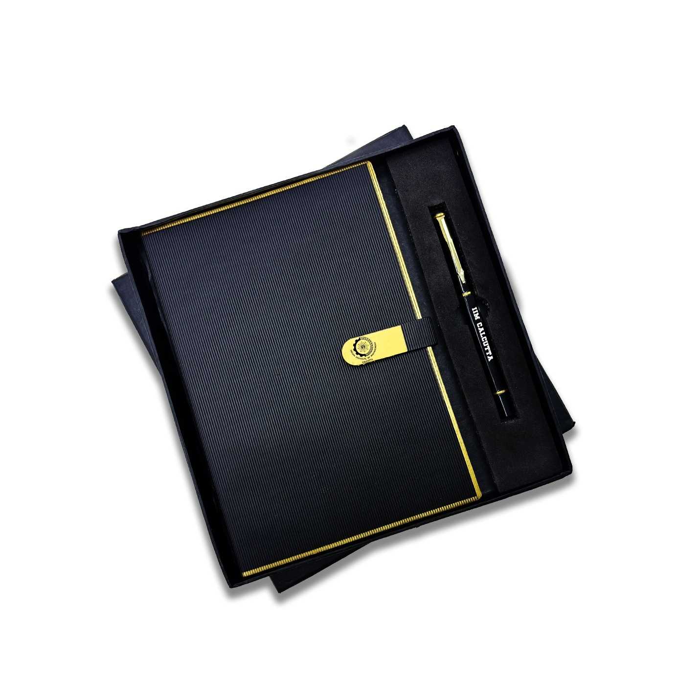 Premium 2 in 1 Black & Gold IIMC Logo Pen & Diary Gift set