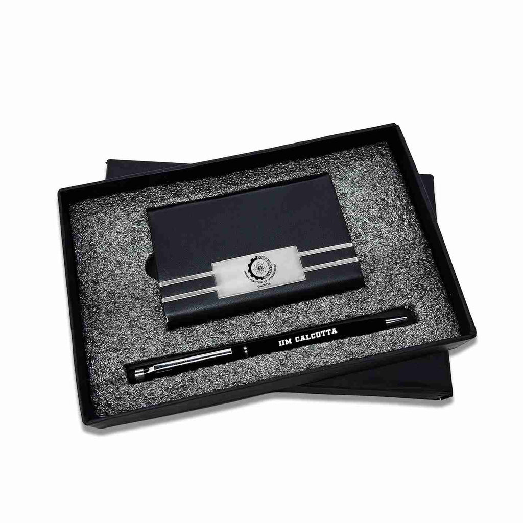 Elegant 2 in 1 Black IIMC Logo Pen & Card holder Gift set