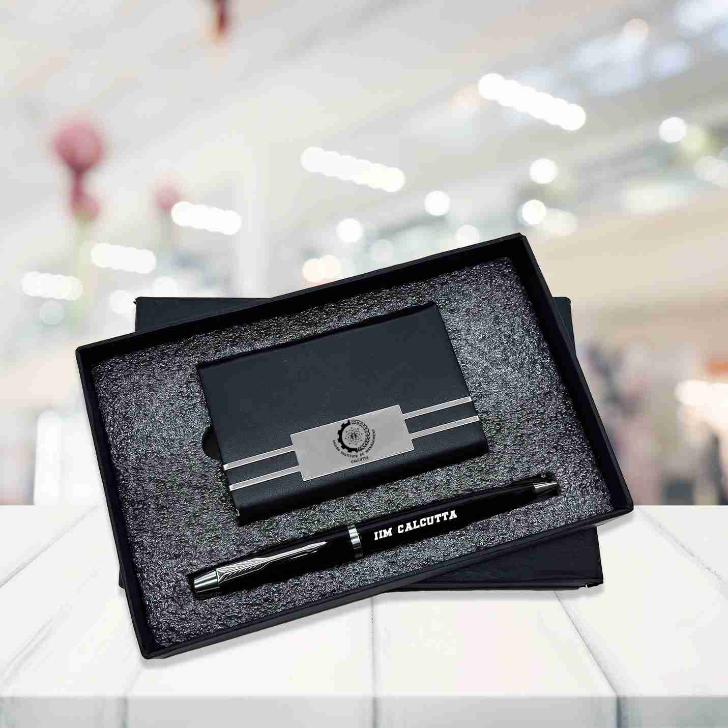 Classy 2 in 1 IIMC Merchandise Black Pen & Card holder Gift set