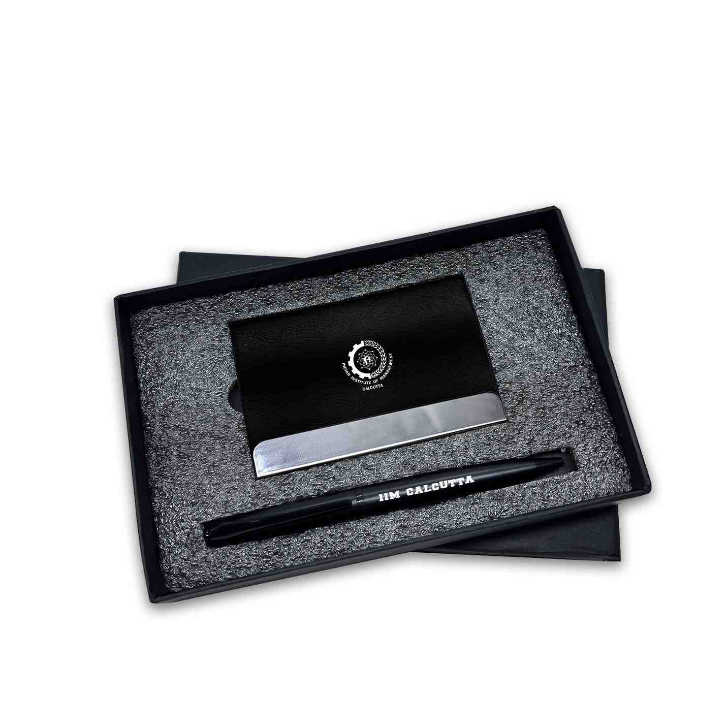 Prestigious 2 in 1 IIMC Logo Black Pen & Card holder Gift set