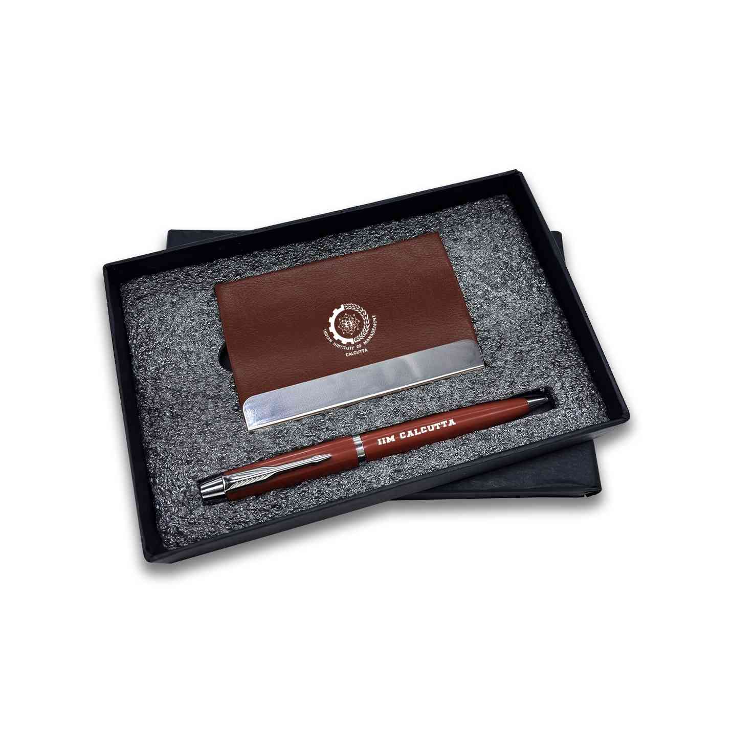 Exquisite 2 in 1 IIMC Logo Brown Pen & Card Holder Gift set