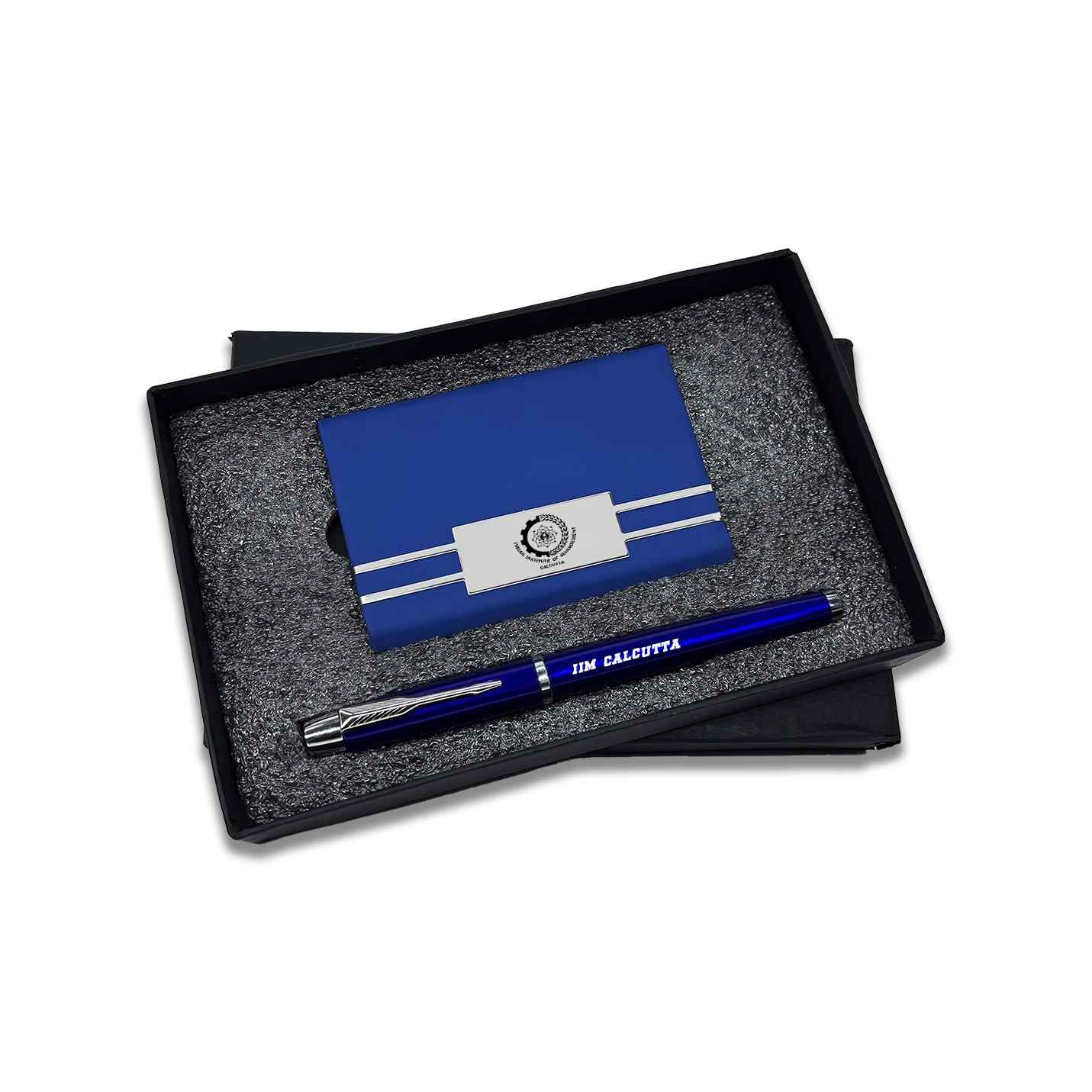 Best-quality 2 in 1 IIMC Logo Blue Pen & Card holder Gift set