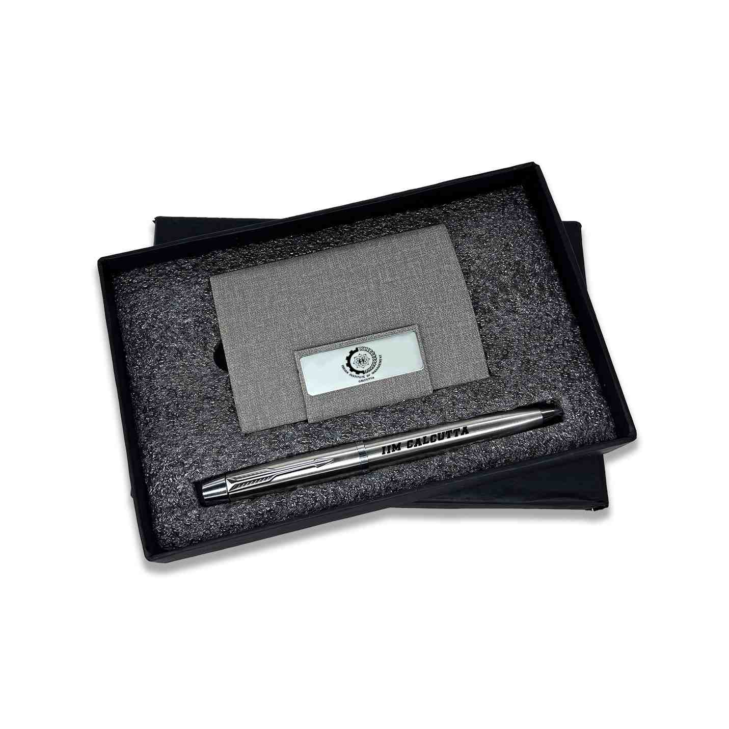 Top-quality 2 in 1 IIMC Logo Grey Pen & Card holder Gift set