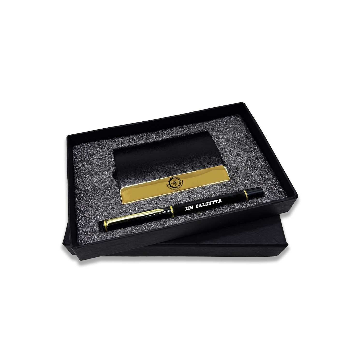 Premium 2 in 1 IIMC Logo Pen & Card holder Black Gift set