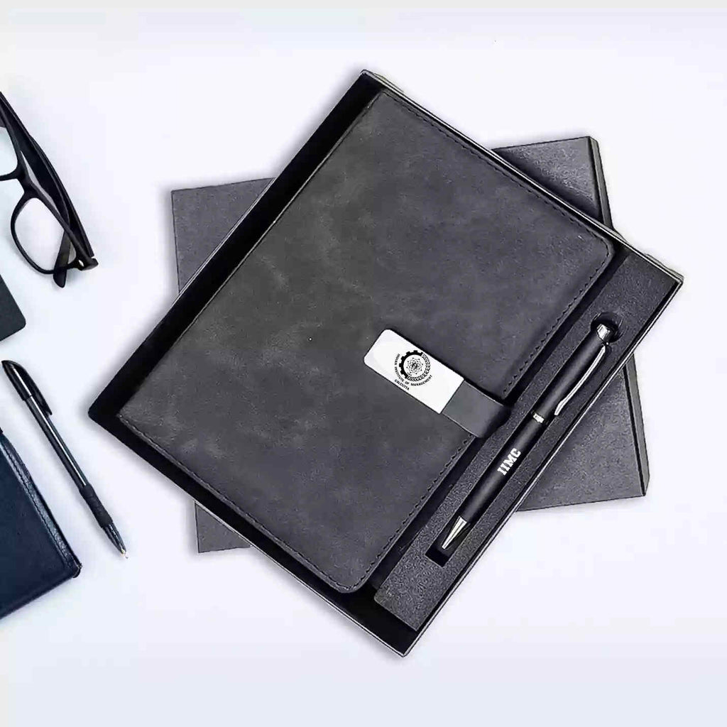 IIMC Black Diary & Pen Gift Set
