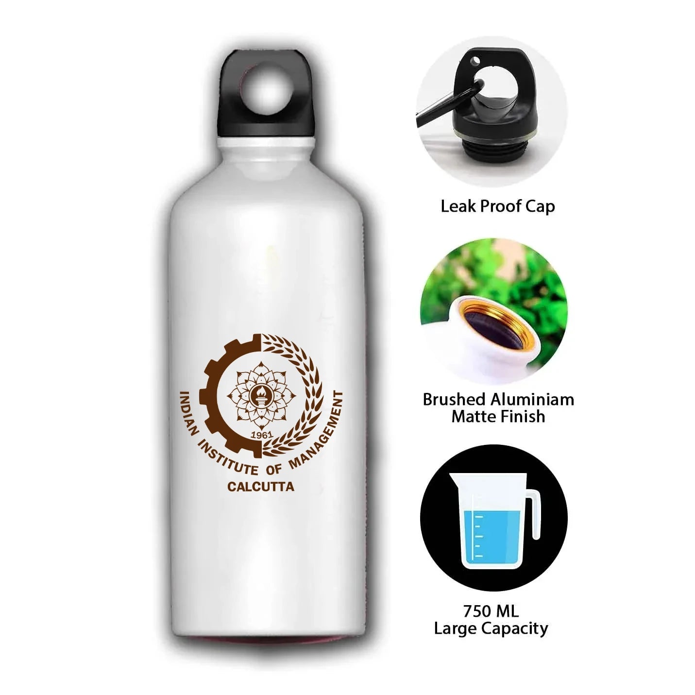 Travel-friendly IIMC Merchandise Logo Engraved Bottle