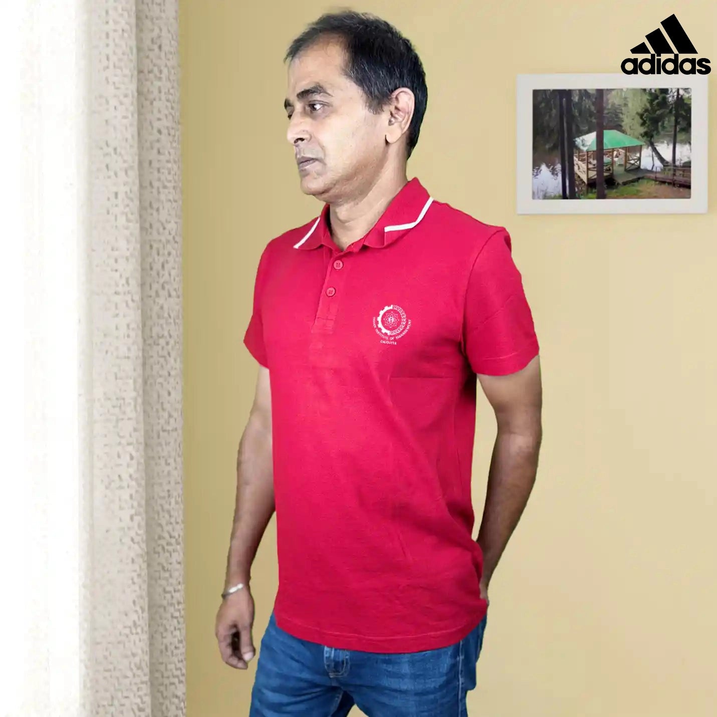 IIMC x Adidas Striped Collar Polo T-shirts