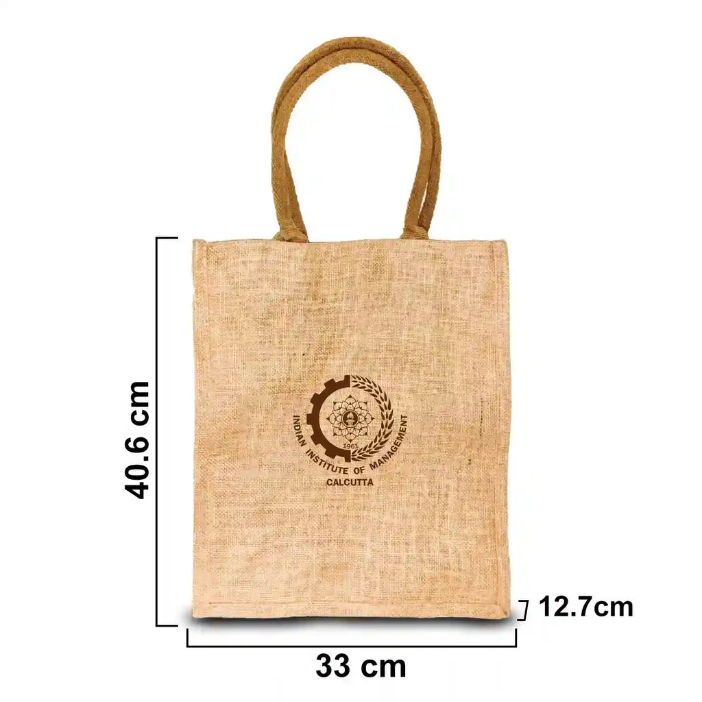 Trendy IIMC Official Jute Tote Bag