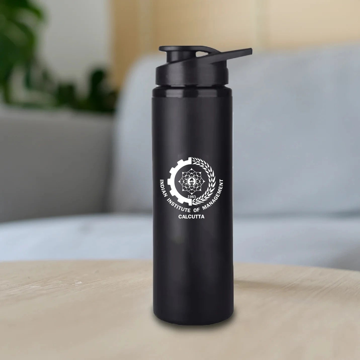 Leak-Proof IIMC Black Sporty Water Bottle 
