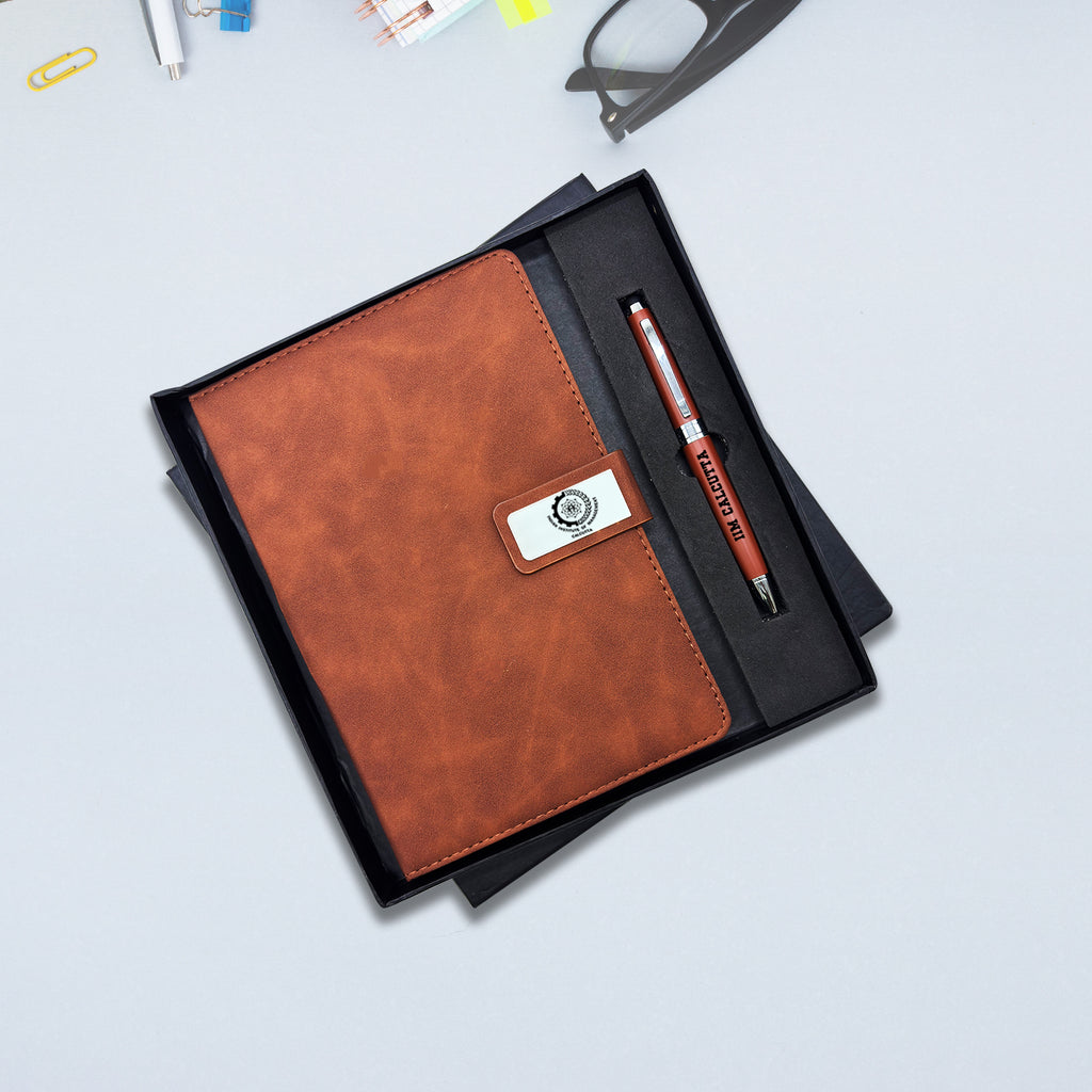Top-tier 2 in 1 IIMC Logo Blue Pen & Diary Gift set