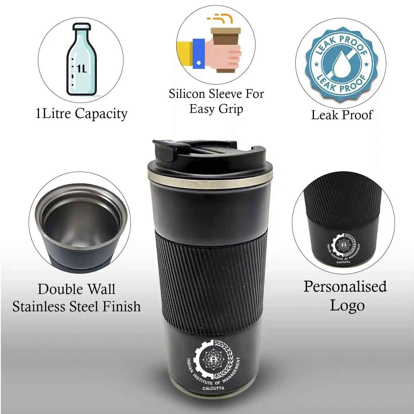 IIMC Branded Reusable Coffee Tumbler – 500ml