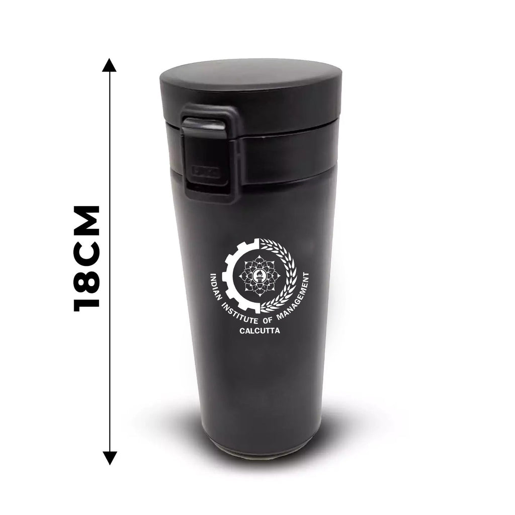 Elegant Black IIMC Logo Stainless Steel Tumbler
