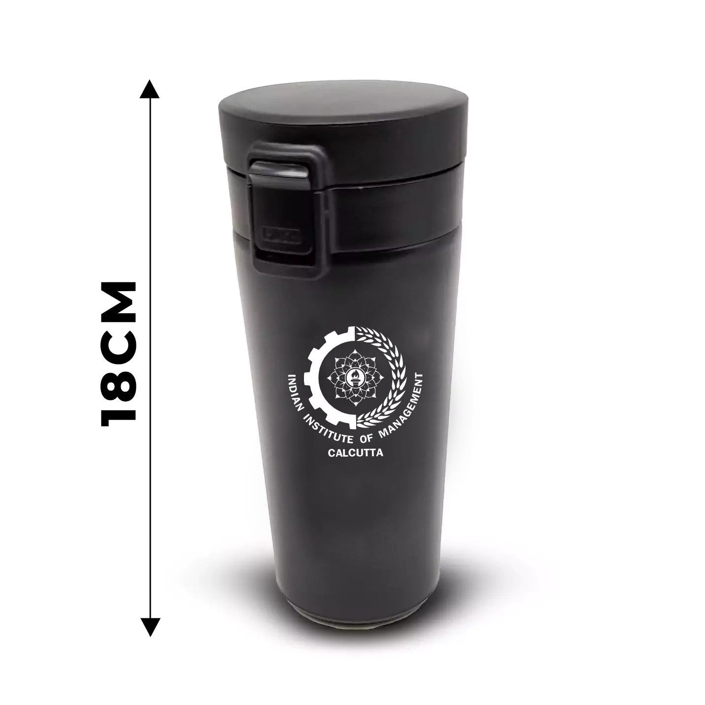Elegant Black IIMC Logo Stainless Steel Tumbler