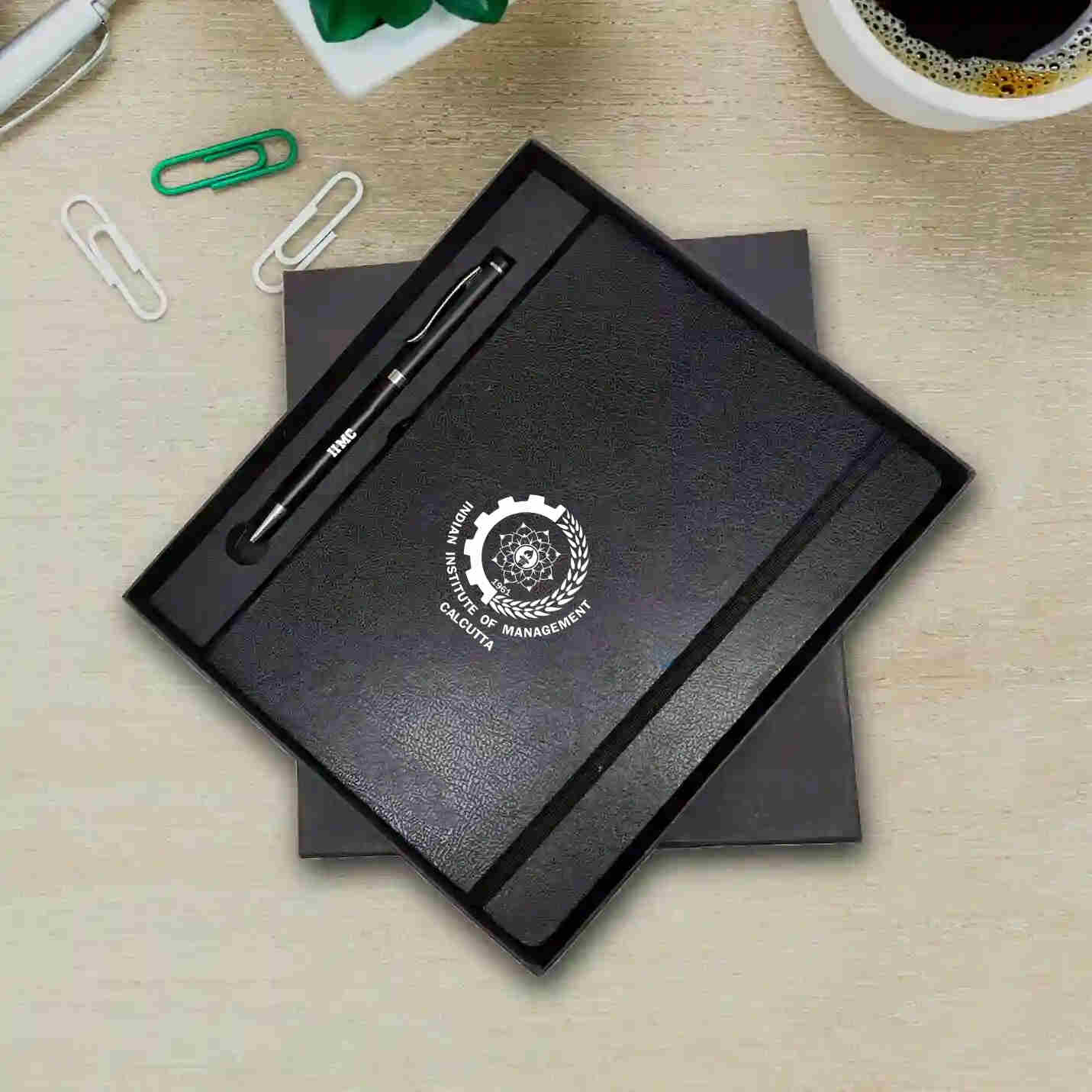 IIMC Branded Diary & Pen Gift Combo – Black Edition